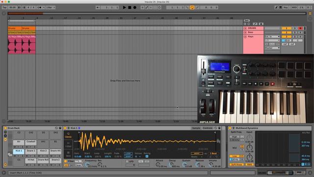 Novation Impulse + Ableton Live смотреть онлайн