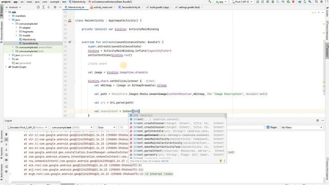 How To Share Image With Text in android studio kotlin смотреть онлайн