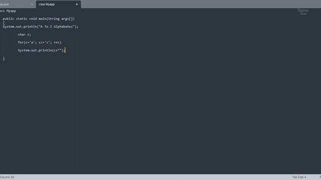 Java Program To Display A-Z Alphabets Using For Loop смотреть онлайн