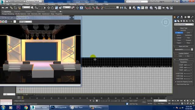 Tutorial on Modeling , texturing & Lighting a 3d Stage in 3dsmax ( Part 1) смотреть онлайн