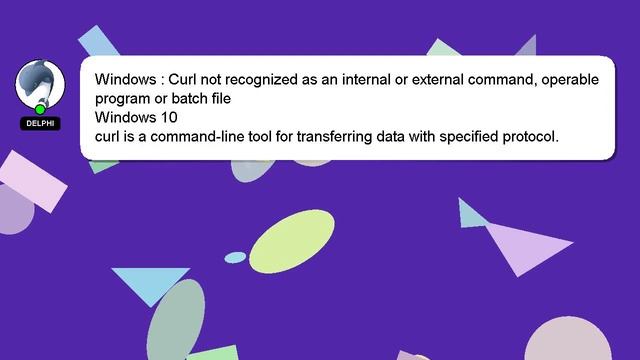 Windows : Curl not recognized as an internal or external command, operable program or batch file смотреть онлайн