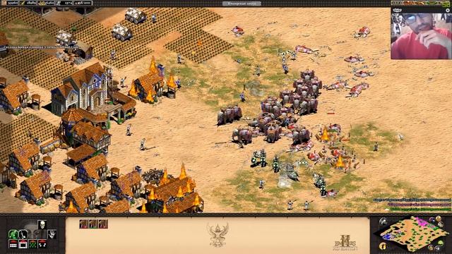 Age of Empires II (2013): Rise of the Rajas - 2 игрока (1600) vs 1 ИИ (Очень сложно) [Co-op] смотреть онлайн