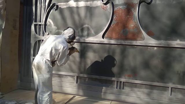 Пескоструйная обработка Металлических ворот смотреть онлайн