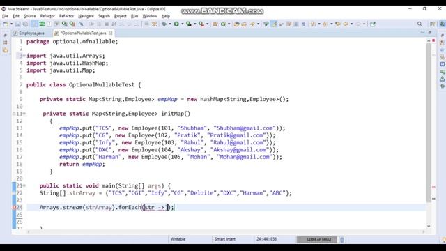 Optional in java 8 | Null check in java 8 смотреть онлайн