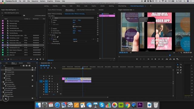 Follow along design of a video sketch in Adobe Premiere смотреть онлайн