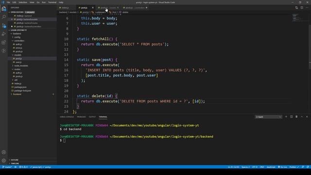 Angular Node MySQL Login System - JWT Authentication Middleware смотреть онлайн