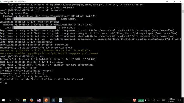 ML101 Tensorflow Hello World! смотреть онлайн