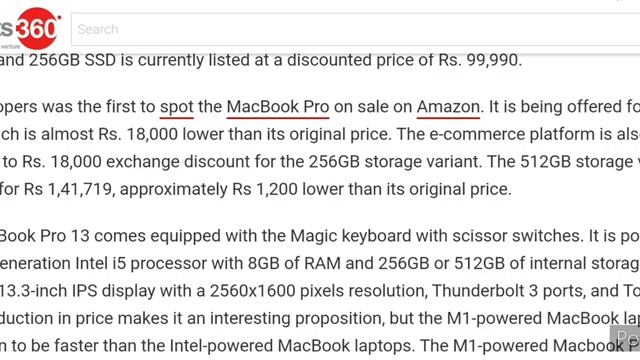 Apple MacBook Pro (13-Inch) With Intel i5 Processor Gets Price Cut on Amazon || смотреть онлайн