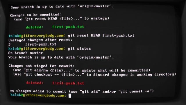 Git for Everybody: Unstaging a file смотреть онлайн