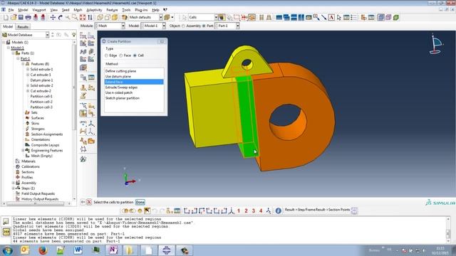 Abaqus - Mesh in Hexa Elements смотреть онлайн