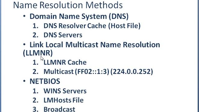 Understanding DNS, LLMNR, and NETBIOS Name Resolution - MCTS 70-642 Training смотреть онлайн