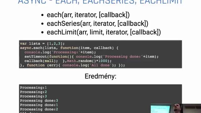 7. Előadás promise, async, error first callback, gulp (2017) смотреть онлайн