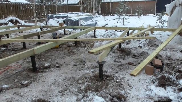 Строительство каркасного дома своими руками. Рахья. День 1. смотреть онлайн