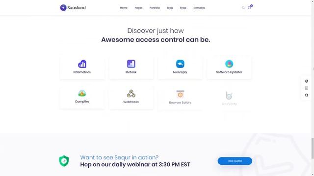 Security Software Landing Page Demo Preview | Saasland MultiPurpose WordPress Theme смотреть онлайн