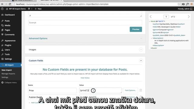 Wordpress Xml Import návod Wp All Import Mapovanie Xml Elementov do Wordpress položiek смотреть онлайн