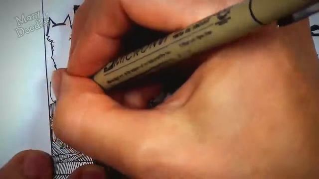 Дудлинг черной ручкой смотреть онлайн