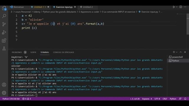 Python le cours complet de A à Z ! ( Cours de 5 heures avec exercice inclus ! ) смотреть онлайн
