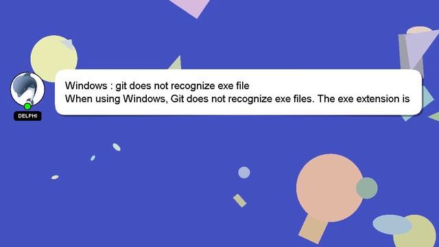 Windows : git does not recognize exe file смотреть онлайн
