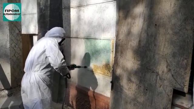 Очистка от старой краски фасада здания смотреть онлайн