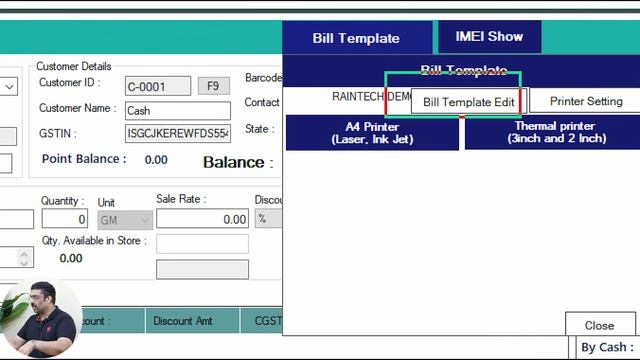 Edit bill template as u wish billing software in raintech pos. смотреть онлайн