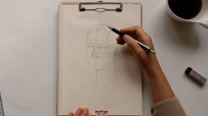 Уроки рисования. Как нарисовать ЛИЦО ЧЕЛОВЕКА карандашом | РАКУРС 3/4