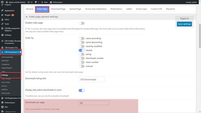 Customize Index Page - CM Download Manager | WordPress смотреть онлайн