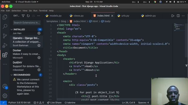 Build Your FIrst Django web Application смотреть онлайн