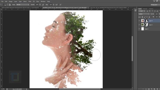 Double exposure effect | photoshop tutorial смотреть онлайн