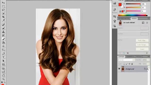 photoshop CS5 hair colour change tutorial смотреть онлайн