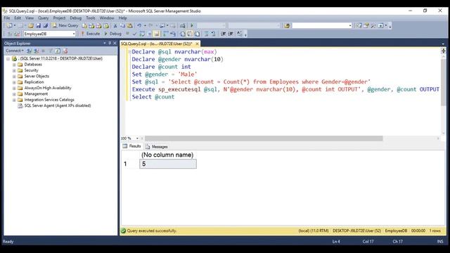 Dynamic sql output parameter смотреть онлайн