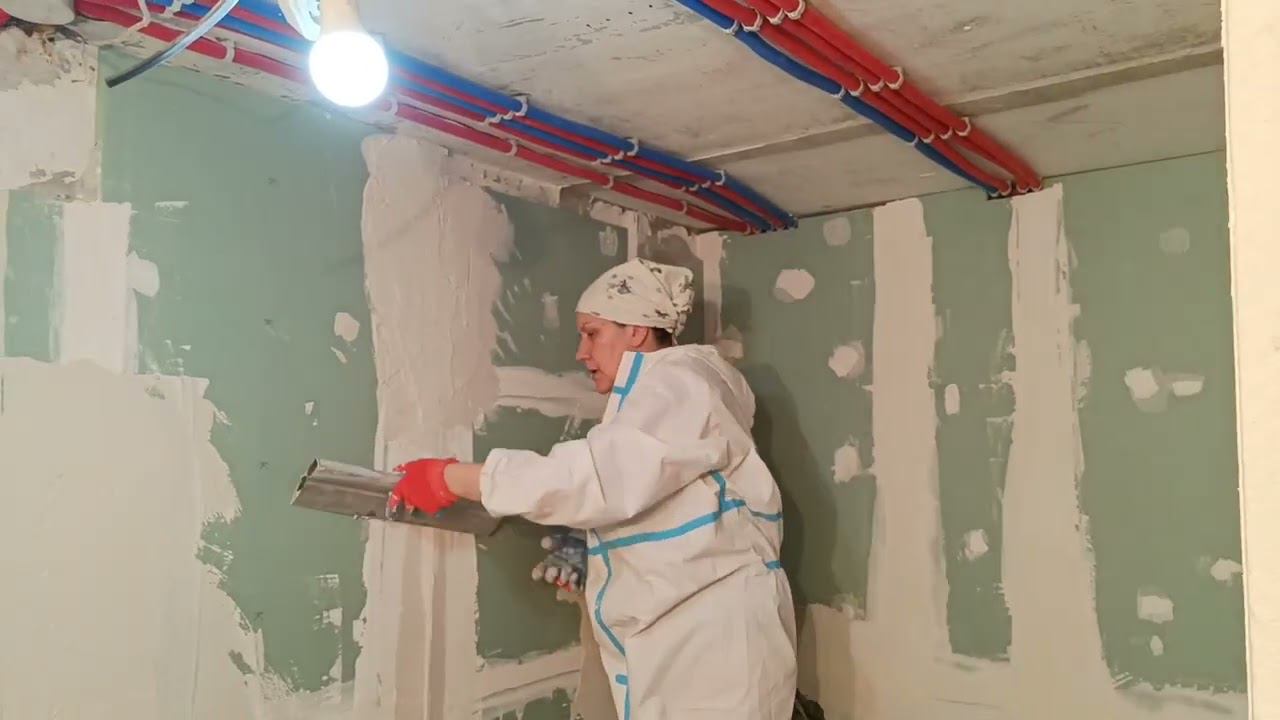 Как быстро выровнять кривые стены смотреть онлайн