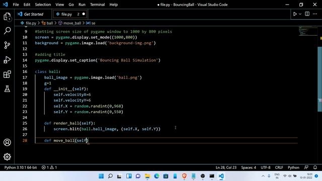 Make A Bouncing Ball Simulation Using Python Programming || Python Projects For Beginners || GitHub смотреть онлайн