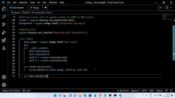 Make A Bouncing Ball Simulation Using Python Programming || Python Projects For Beginners || GitHub