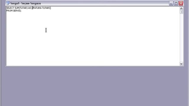 Access Sayısal Sonuç Döndüren Sorgu Komutları Max, Min, Sum, Avg, Count смотреть онлайн