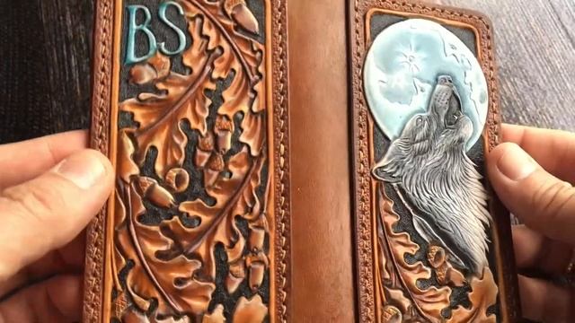 Универсальный чехол из кожи для телефона с волком и дубовыми листьями смотреть онлайн