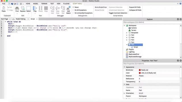 Roblox Studio - Brick Color Swap смотреть онлайн