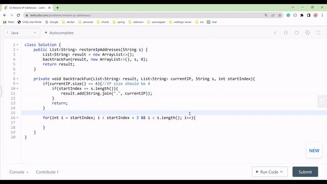 Leetcode 93. Restore IP Addresses Java Solution with Backtracking Approach смотреть онлайн