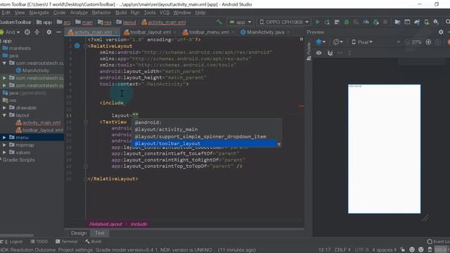 How to Add a Custom Toolbar - Android Tutorial in Hindi смотреть онлайн