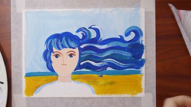 Девушка и море//Рисунок- МЕЧТА//Гуашь смотреть онлайн