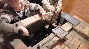 Каминная топка  в кирпичной кладки