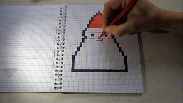 Santa Claus Pixel Art Drawing Christmas picture Mincraft смотреть онлайн
