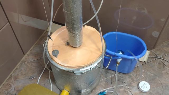 Ректификация. Второй перегон. часть 3 из 9  Пропарка колонны
