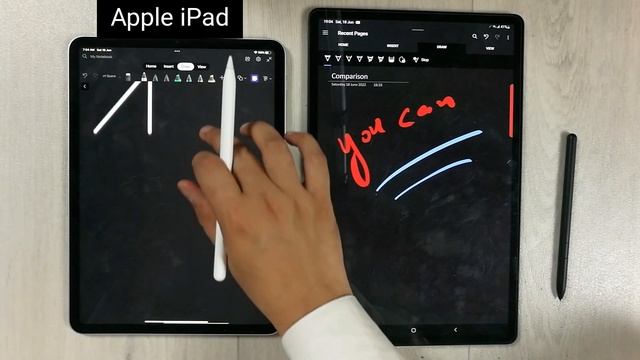 Microsoft OneNote IPadOS Vs Microsoft OneNote Android - (iPad Pro Vs Samsung Tab S8 Plus)