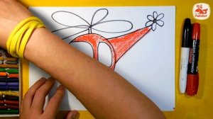 Как нарисовать Вертолет, Урок рисования для детей от 3 лет