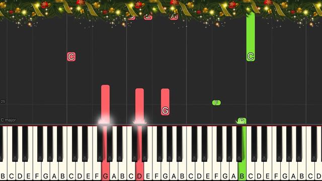 Chestnuts Roasting on an Open Fire Piano Tutorial Synthesia смотреть онлайн