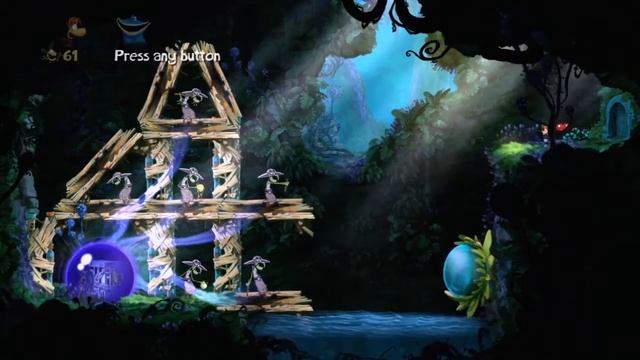 Rayman Origins Walkthrough Part 5 - Swinging Caves W/Commentary (X360/PS3 Gameplay) смотреть онлайн