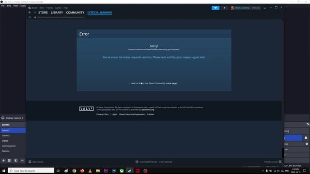 Steam: You've made too many requests recently. Please wait and try your request again later. смотреть онлайн