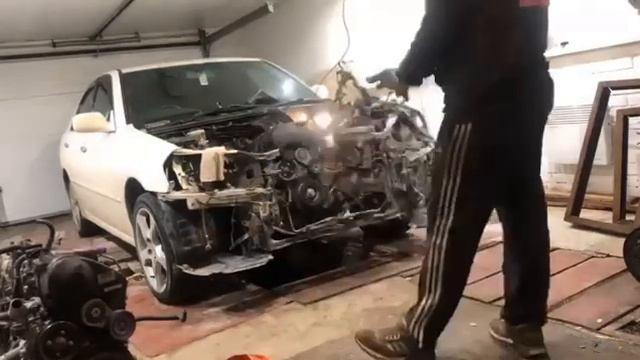 Замена мотора на Toyota Mark2 Марк 2 двигатель смотреть онлайн