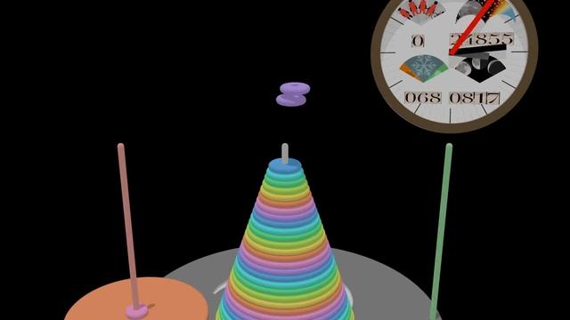 Solving 32-disc Hanoi Tower stack puzzle! (136 Years @ 1 Move/Second) смотреть онлайн