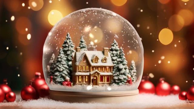 11 Hours Classical Music Winter Snow Globe Magical Snowing Village House Peaceful Instrumental Song смотреть онлайн